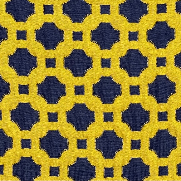 Anthropologie Charlie & Robin Blue & Gold Tile Print Knit Skirt Size 4 - Picture 7 of 13